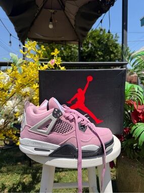 Jordan Pink Suede Low-Top with Black Trim
